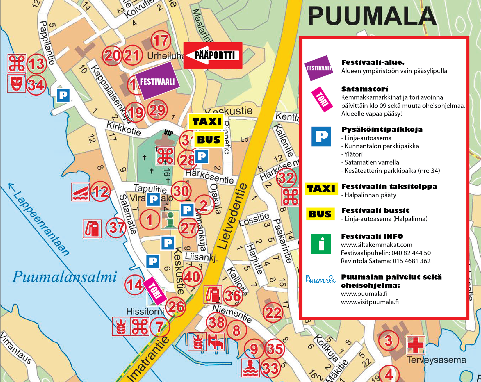 Puumalan keskustakartta 2026