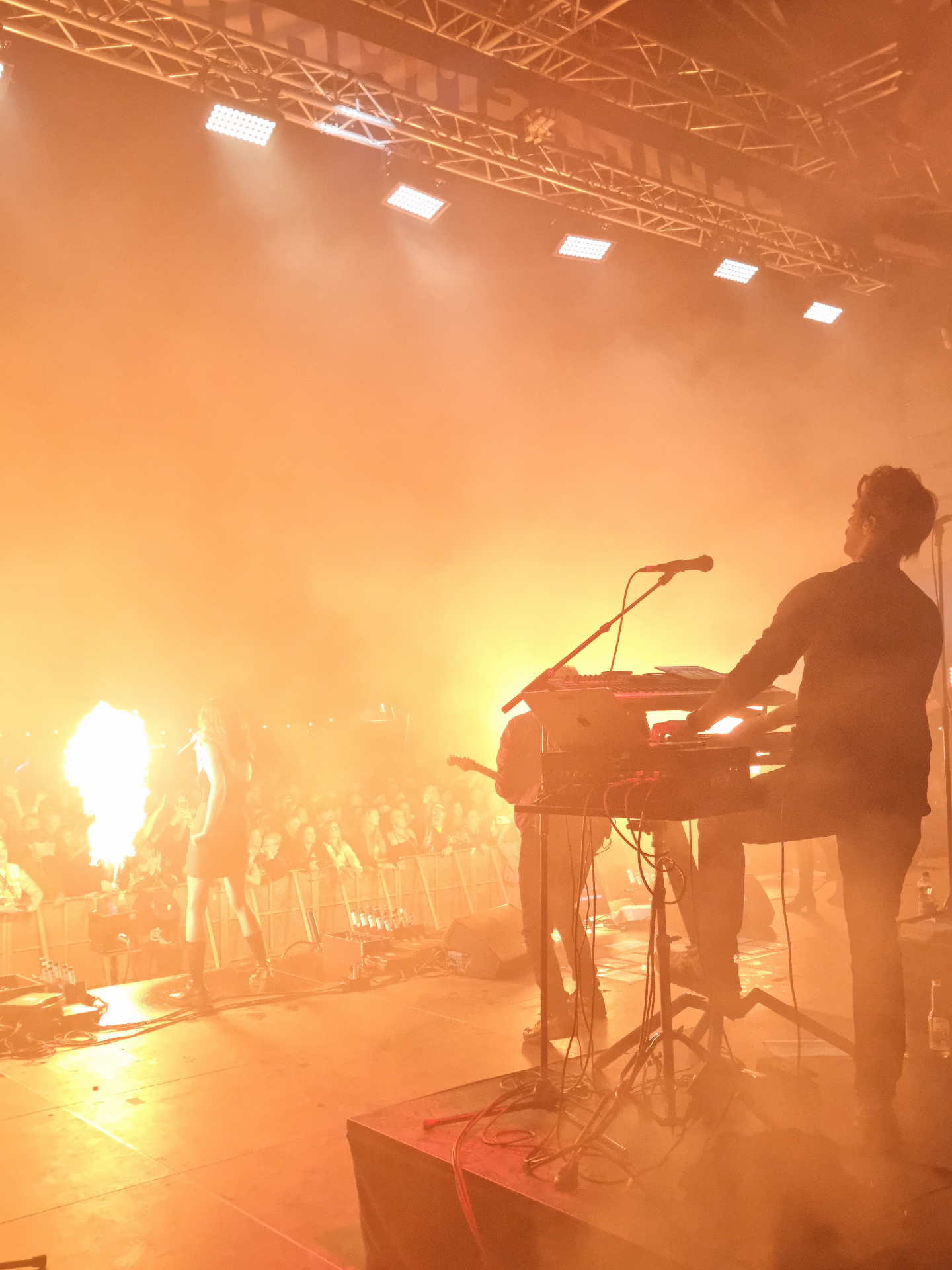 Lava ja pyroshow keikan aikana
